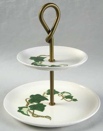 California Ivy 2 Tiered Serving Tray (Lunch & Bread/Butter Plate)