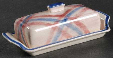 Calico Pink Blue (Plaid) 1/4 Lb Covered Butter