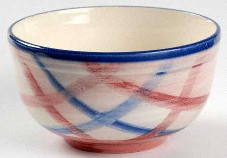 Calico Pink Blue (Plaid) 1 Pint Bowl