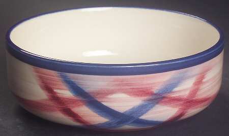 Calico Pink Blue (Plaid) Individual Salad Bowl