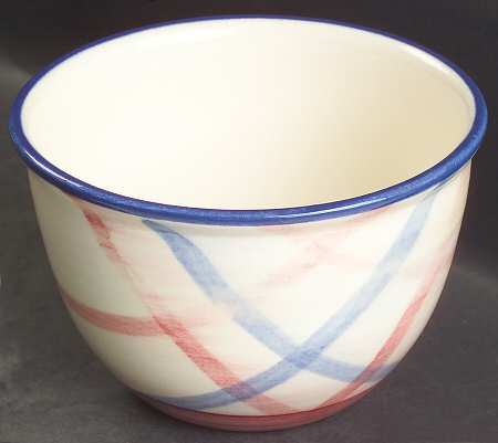 Calico Pink Blue (Plaid) 7" Mixing Bowl
