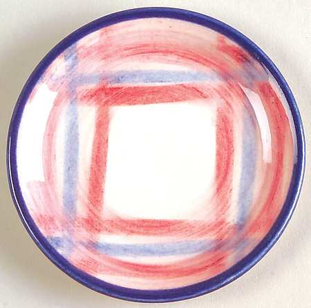 Calico Pink Blue (Plaid) Butter Pat