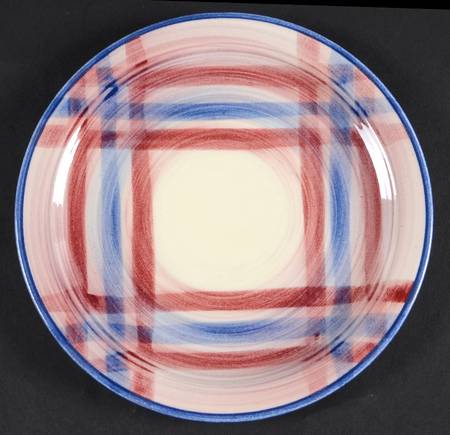 Calico Pink Blue (Plaid) Bread & Butter Plate