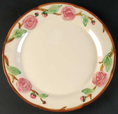 Camellia (Brown Trim) 13" Chop Plate (Round Platter)