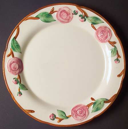 Camellia (Brown Trim) 12" Chop Plate (Round Platter)