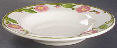 Camellia (Green Trim) Rim Fruit/Dessert (Sauce) Bowl