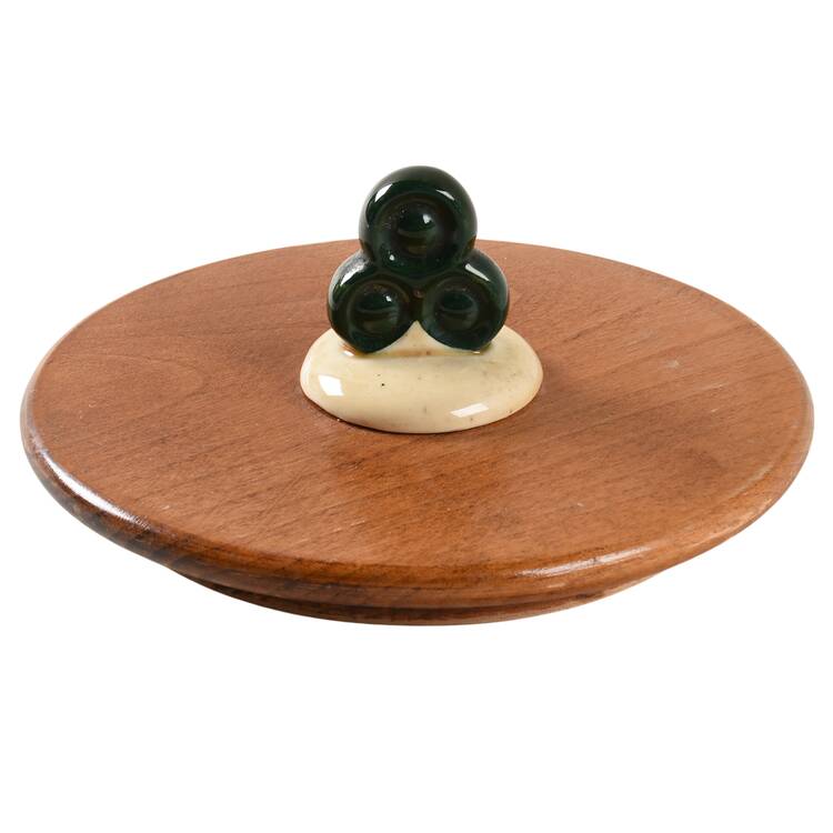 California Provincial Wood Lid for Sugar Canister