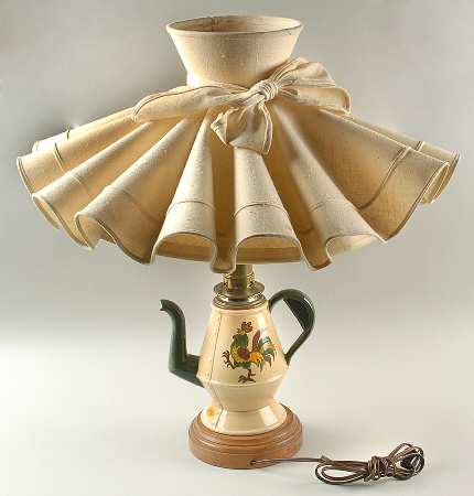 California Provincial Electric Coffee Pot Lamp & Shade