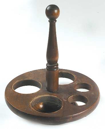 California Provincial Wood Base for Condiment Set