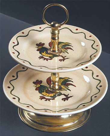 California Provincial 2-Tiered Serving Tray (Salad & Bread/Butter Plate)
