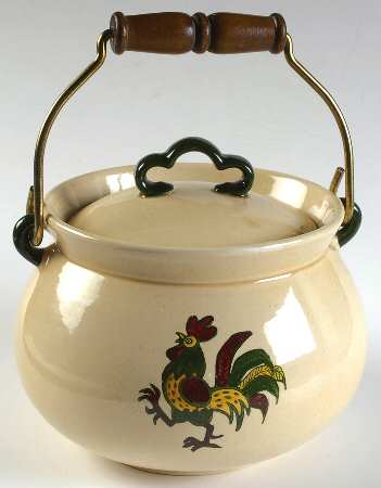 California Provincial Kettle Casserole & Lid w/Metal/Wood Handle
