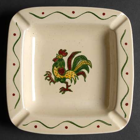 California Provincial 6" Square Ashtray