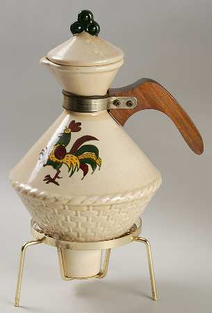 California Provincial Carafe with Lid, Warmer Stand & Burner