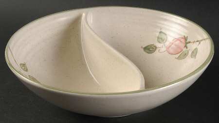 California Rose Round Divided Vegetable Bowl