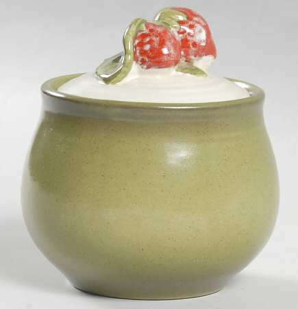 California Strawberry Sugar Bowl & Lid