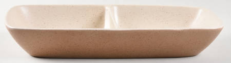 California Tempo Brown Rectangular Divided Vegetable Bowl