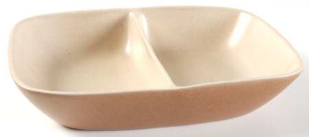 California Tempo Brown Rectangular Divided Vegetable Bowl