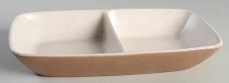 California Tempo White Rectangular Divided Vegetable Bowl