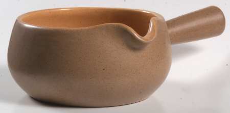 California Tempo Walnut Terra Cotta Open Sauce Boat