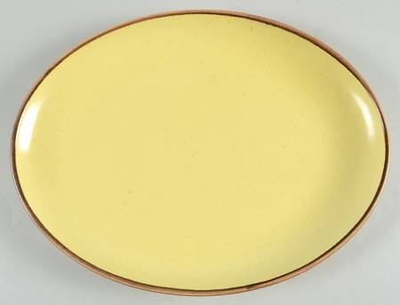 California Tempo Yellow 13" Oval Serving Platter
