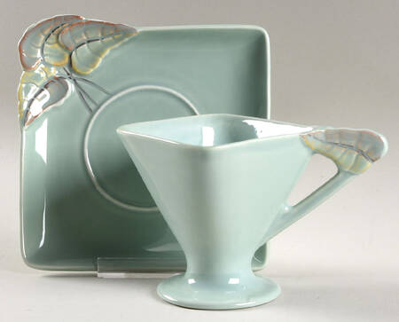 Chatelaine (Jade) Footed Cup & Saucer Set
