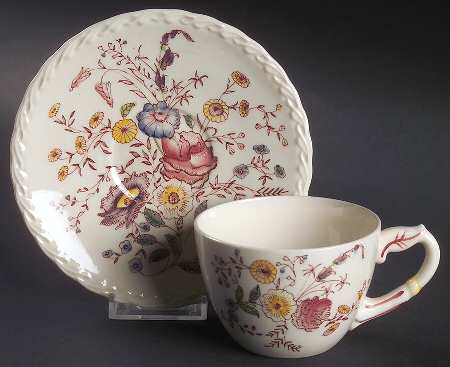 Chintz Flat Cup & Saucer Set
