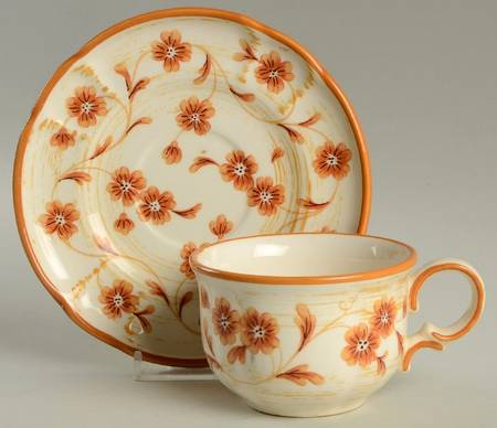 Cinnamon Flat Cup & Saucer Set