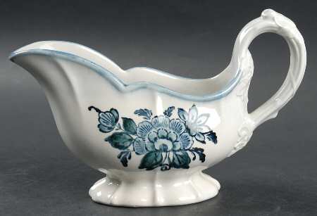 Colonial Garden Blue Gravy Boat