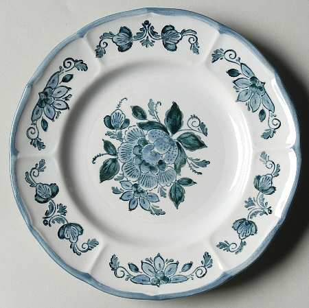 Colonial Garden Blue Bread & Butter Plate