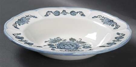 Colonial Garden Blue Rim Soup Bowl