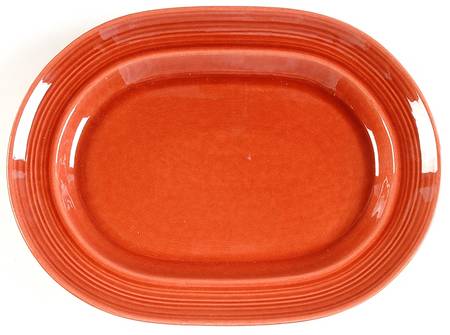 Colorstax Brick Red 13" Oval Serving Platter