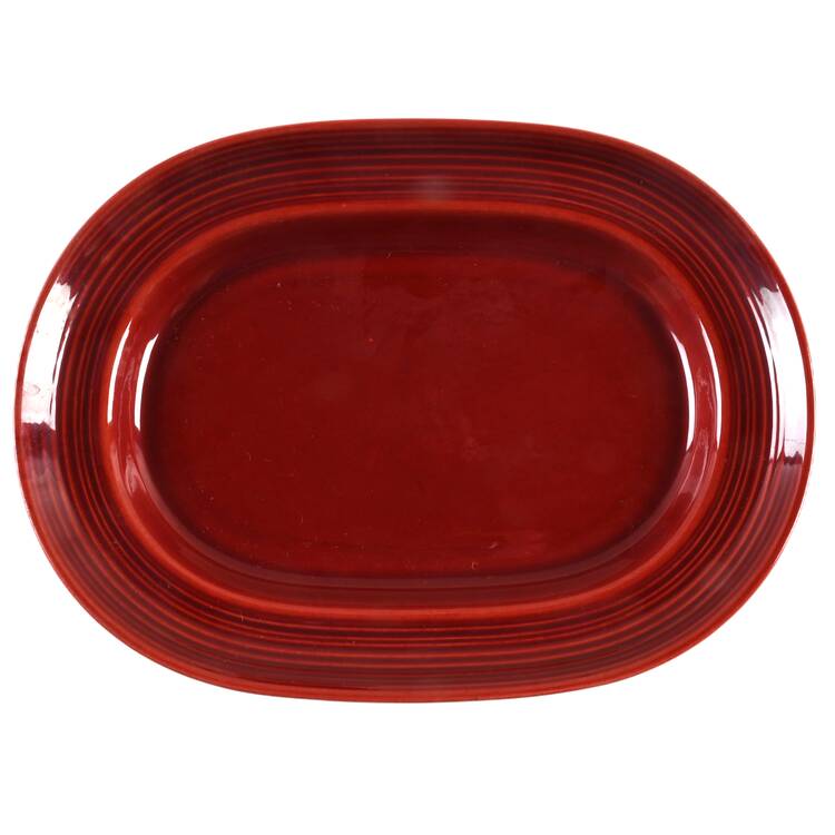 Colorstax Cranberry 10" Oval Serving Platter