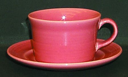 Colorstax Pink Rose Flat Cup & Saucer Set