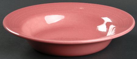 Colorstax Pink Rose Rim Soup Bowl