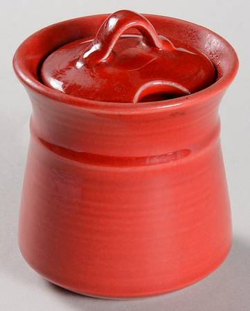 Colorstax Bright Red Sugar Bowl & Lid