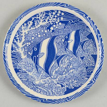 Coral Reef Blue Bread & Butter Plate