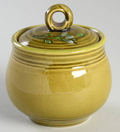 Dahlia Blue Sugar Bowl & Lid by Metlox - Poppytrail - Vernon