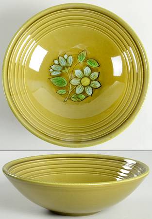 Dahlia Blue 8" Round Vegetable Bowl