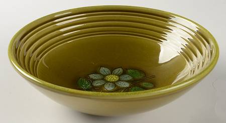 Dahlia Blue 9" Round Vegetable Bowl