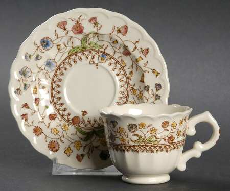 Desert Bloom Footed Demitasse Cup & Saucer Set