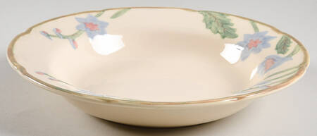 Delphinium Rim Soup Bowl