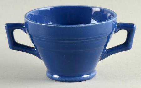 Early California Cobalt Blue Individual Open Sugar Bowl