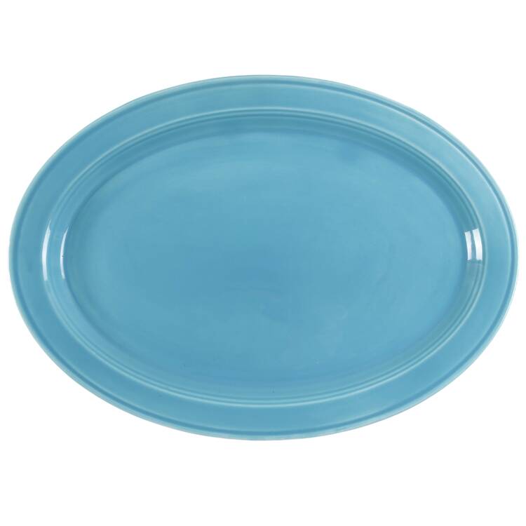 Early California Turquoise 12" Oval Serving Platter