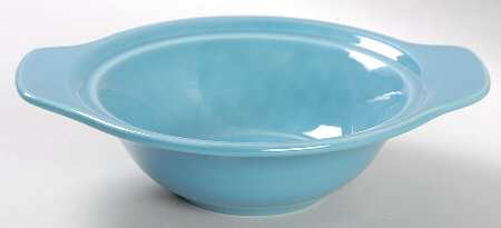 Early California Turquoise Lugged Chowder Bowl by Metlox - Poppytrail - Vernon