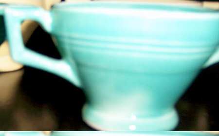 Early California Turquoise Individual Open Sugar Bowl