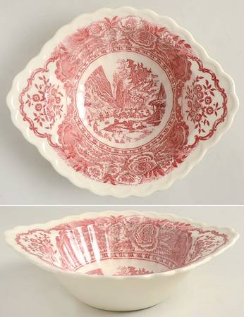 Early Days Pink Lugged Chowder Bowl