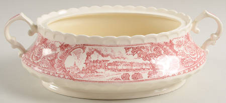 Early Days Pink 1.25 Quart Oval Covered Casserole No Lid