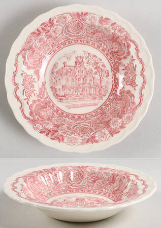 Early Days Pink Rim Fruit/Dessert (Sauce) Bowl
