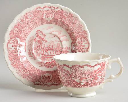 Early Days Pink Footed Cup & Saucer Set