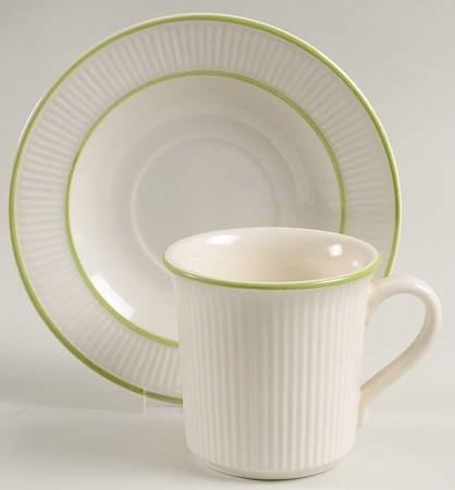 Flower Basket Flat Cup & Saucer Set